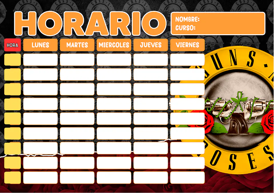 Horarios Escolares Imantados con diseños variados  11