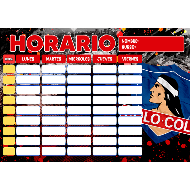 Horarios Escolares Imantados con diseños variados  12