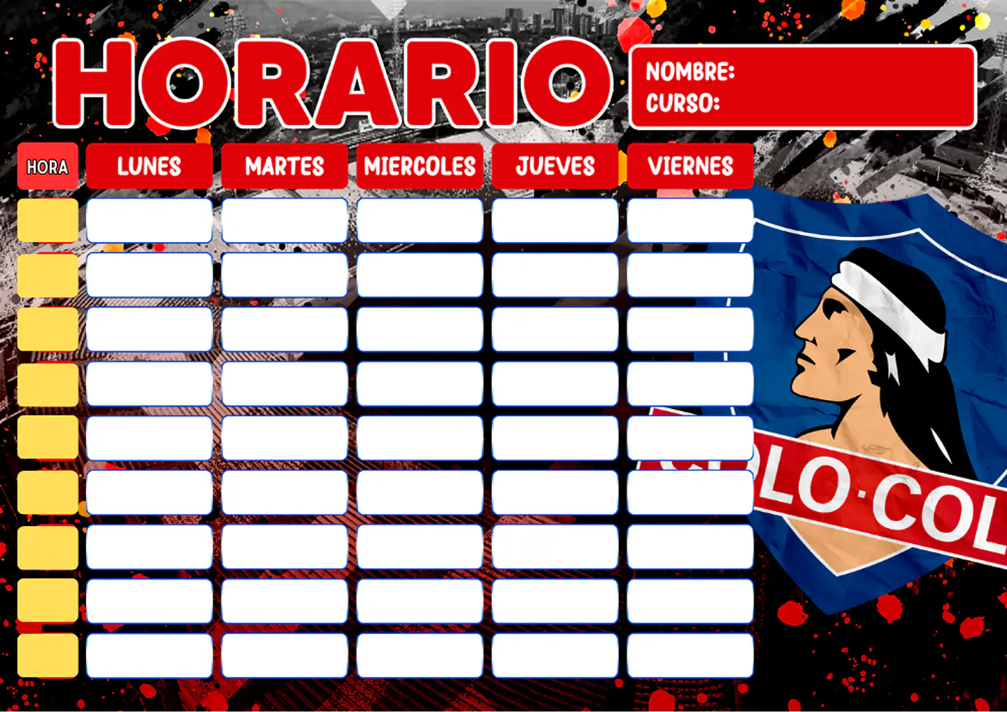 Horarios Escolares Imantados con diseños variados  12