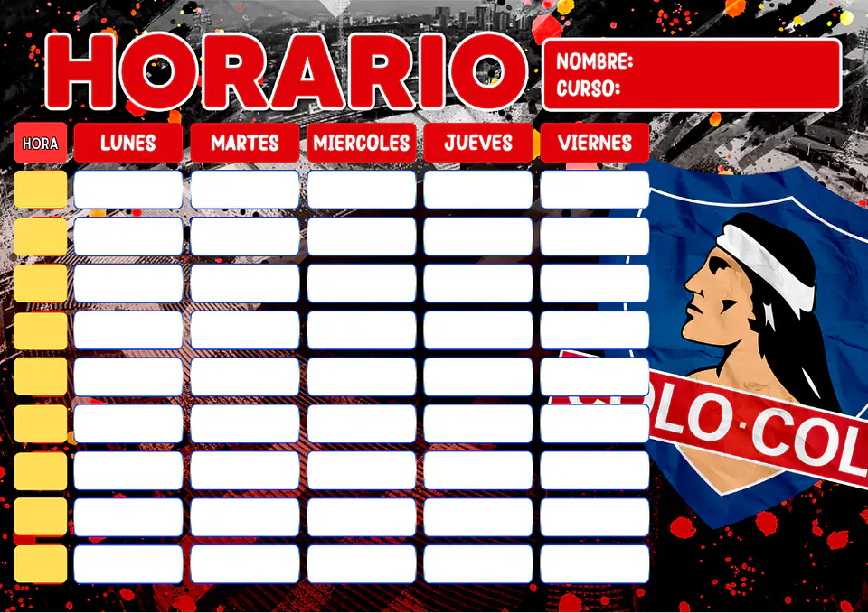 Horarios Escolares Imantados con diseños variados  12