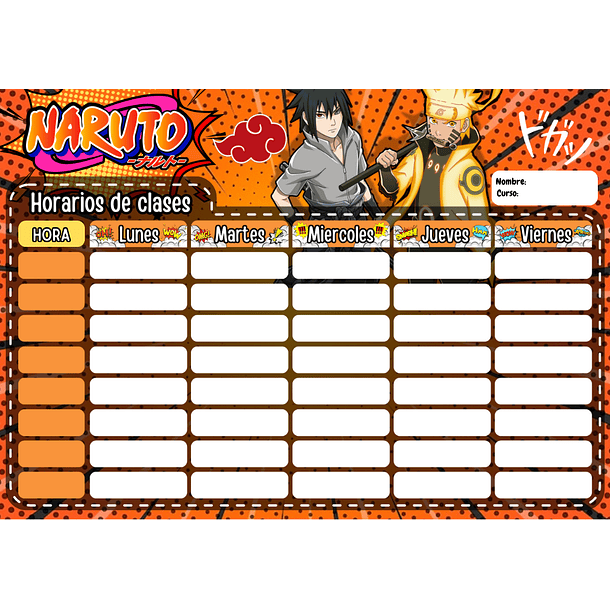 Horarios Escolares Imantados con diseños variados  13