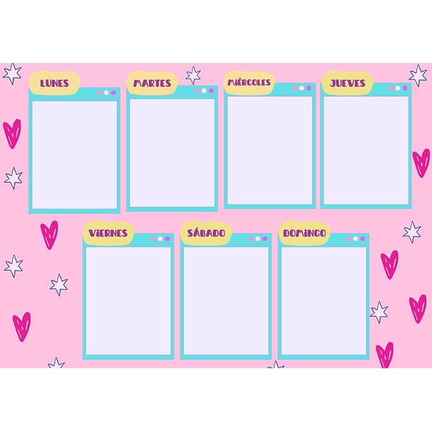 Planner Semanal Laminado imantado a4  2