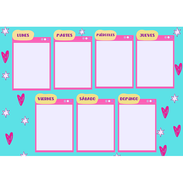 Planner Semanal Laminado imantado a4  4