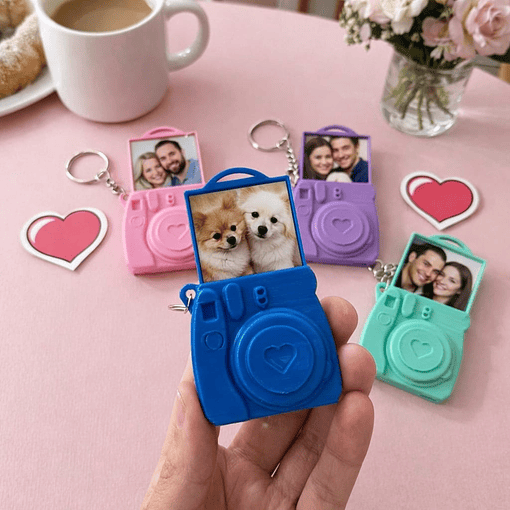 Llavero de cámara Polaroid impresión 3d Porta foto