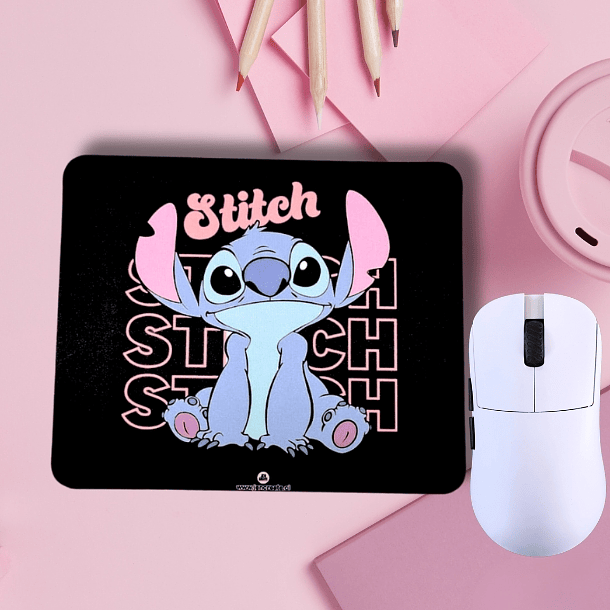 Stitch black Mouse Pad 20x24xcm