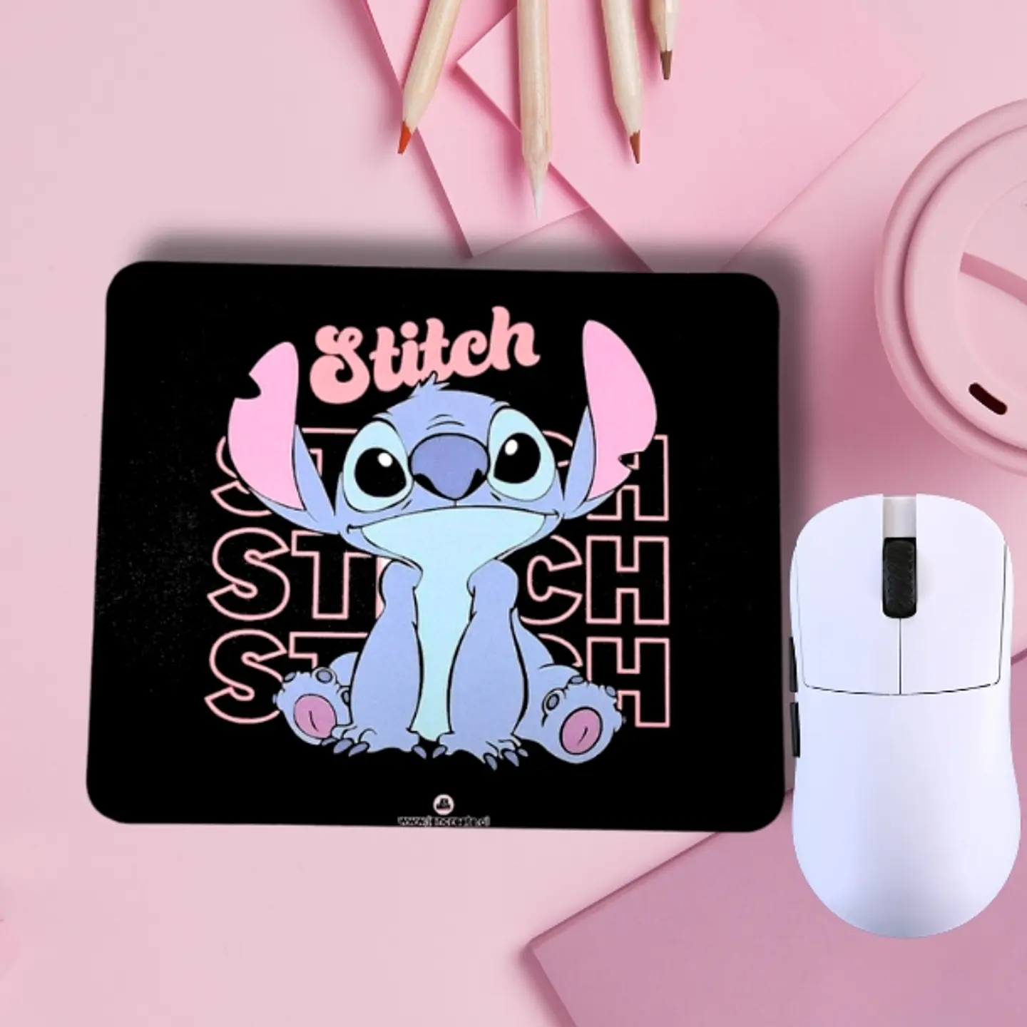 Stitch black Mouse Pad 20x24xcm 1