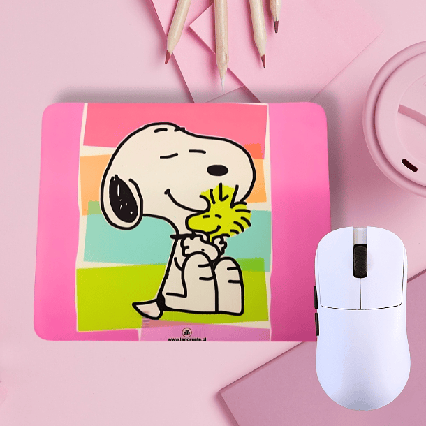 Snoopy pink Mouse Pad 20x24xcm
