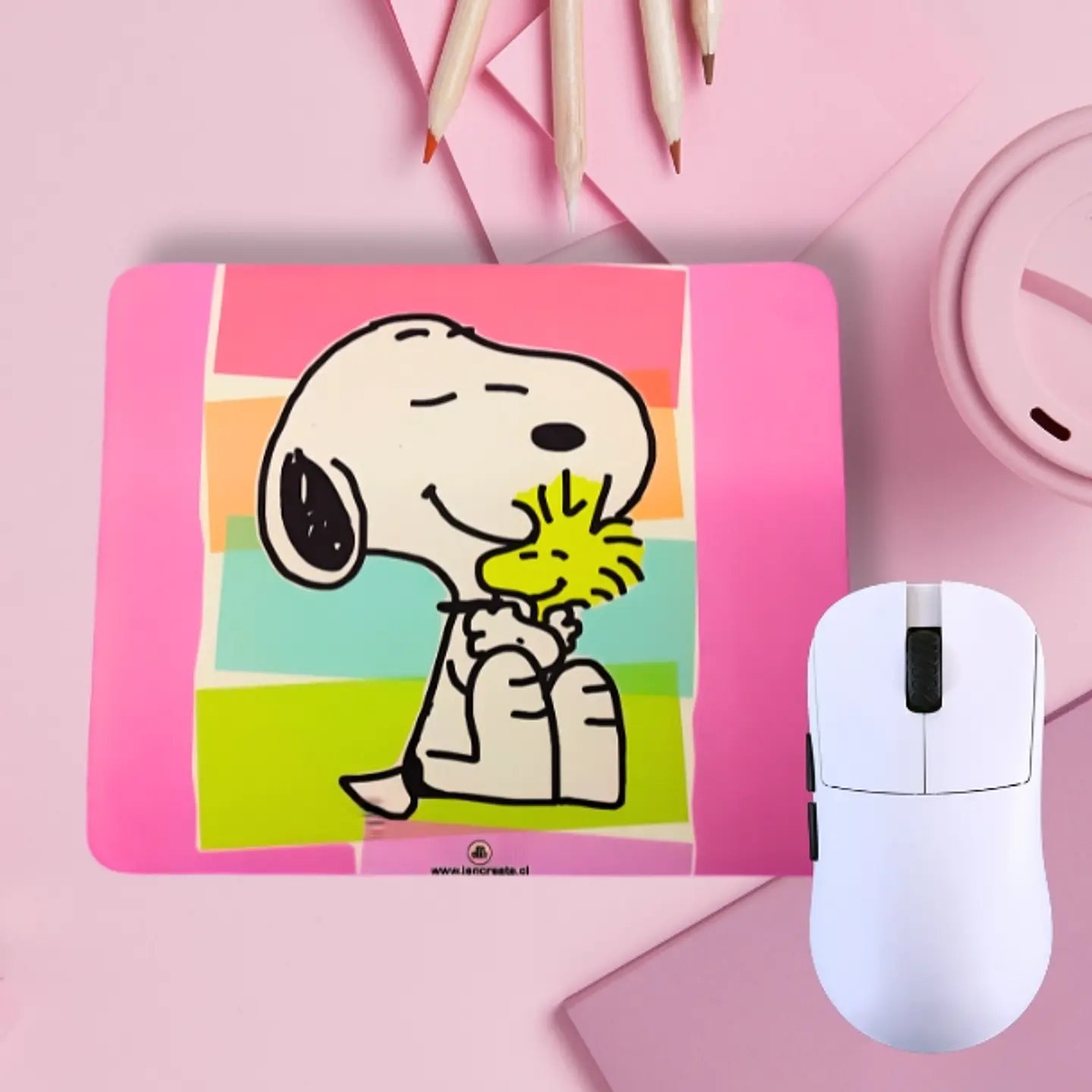 Snoopy pink Mouse Pad 20x24xcm 1