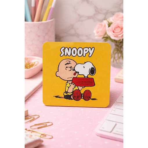 Snoopy y charlie posavasos 9,5x9,5cm