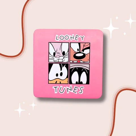Looney Tunes Posa vasos cuadrado 9,5x9,5cm 