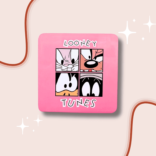 Looney Tunes Posa vasos cuadrado 9,5x9,5cm 