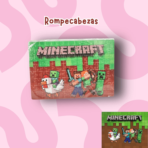 Minecraft y amigos rompecabezas 120 piezas