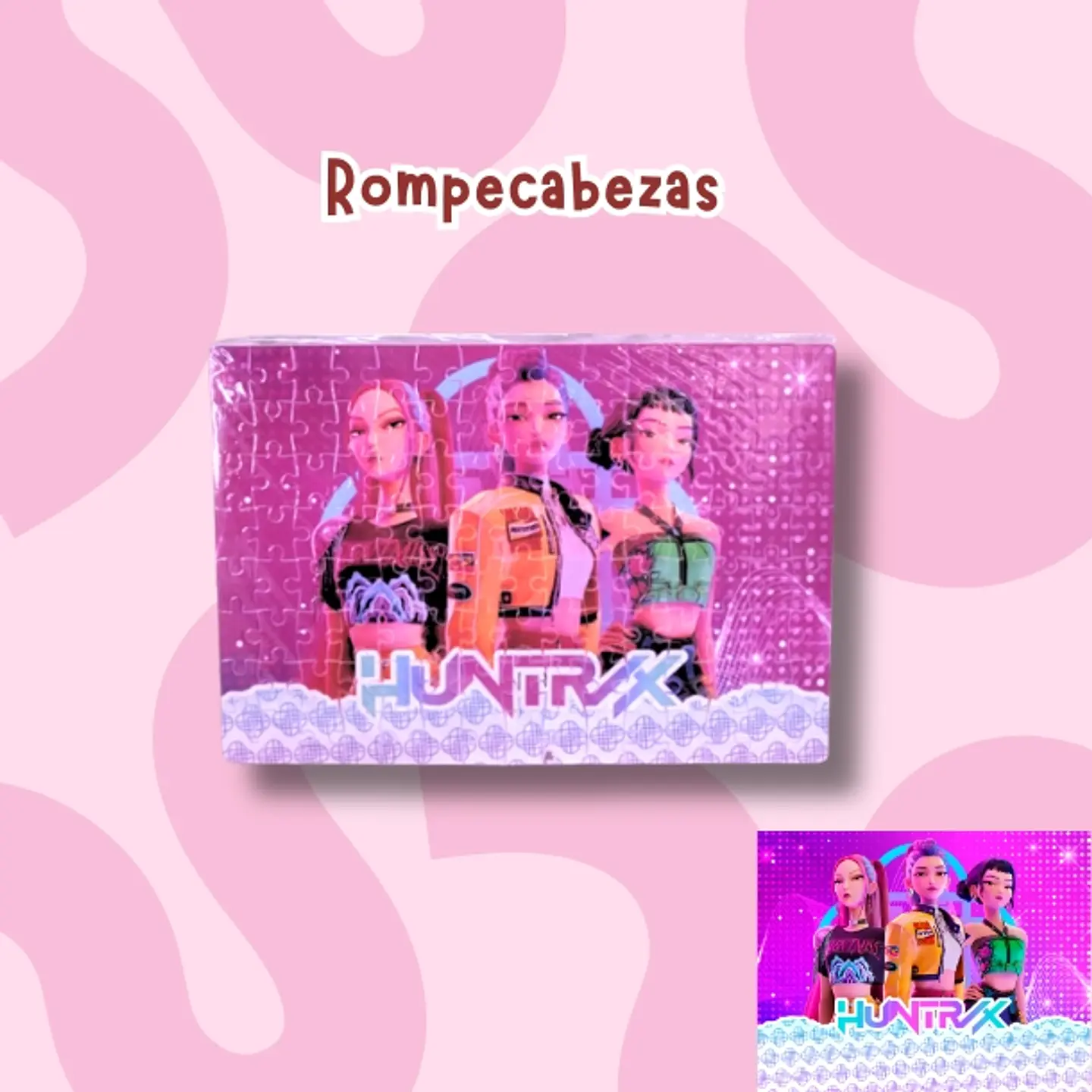 Huntrix fucsia rompecabezas 120 piezas  1