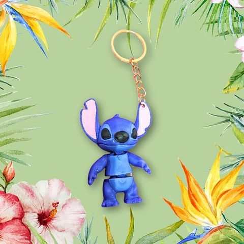 Stitch llavero flexi impreso 3D