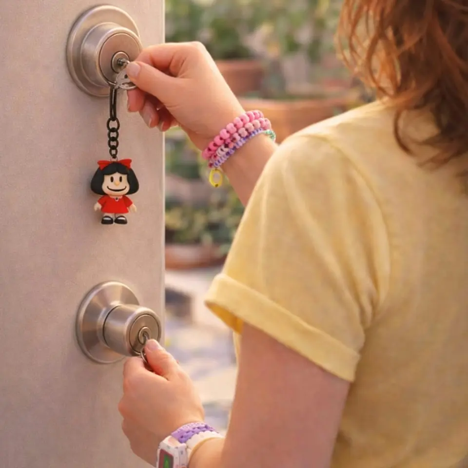 Mafalda llavero impreso flexi 3D  2