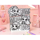 Huntrix Guerreras K-POP para colorear Interactivo base de plástico en impresión 3D lavable 1