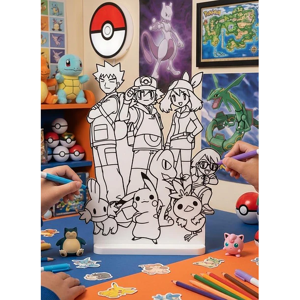 Pokémon base de plástico impresión 3D para colorear interactivo  1