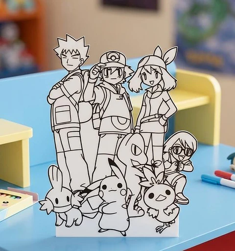 Pokémon base de plástico impresión 3D para colorear interactivo 