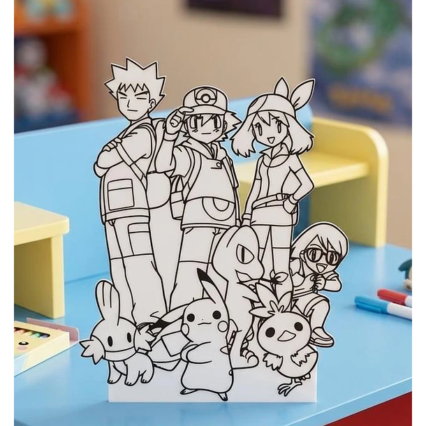 Pokémon base de plástico impresión 3D para colorear interactivo  2