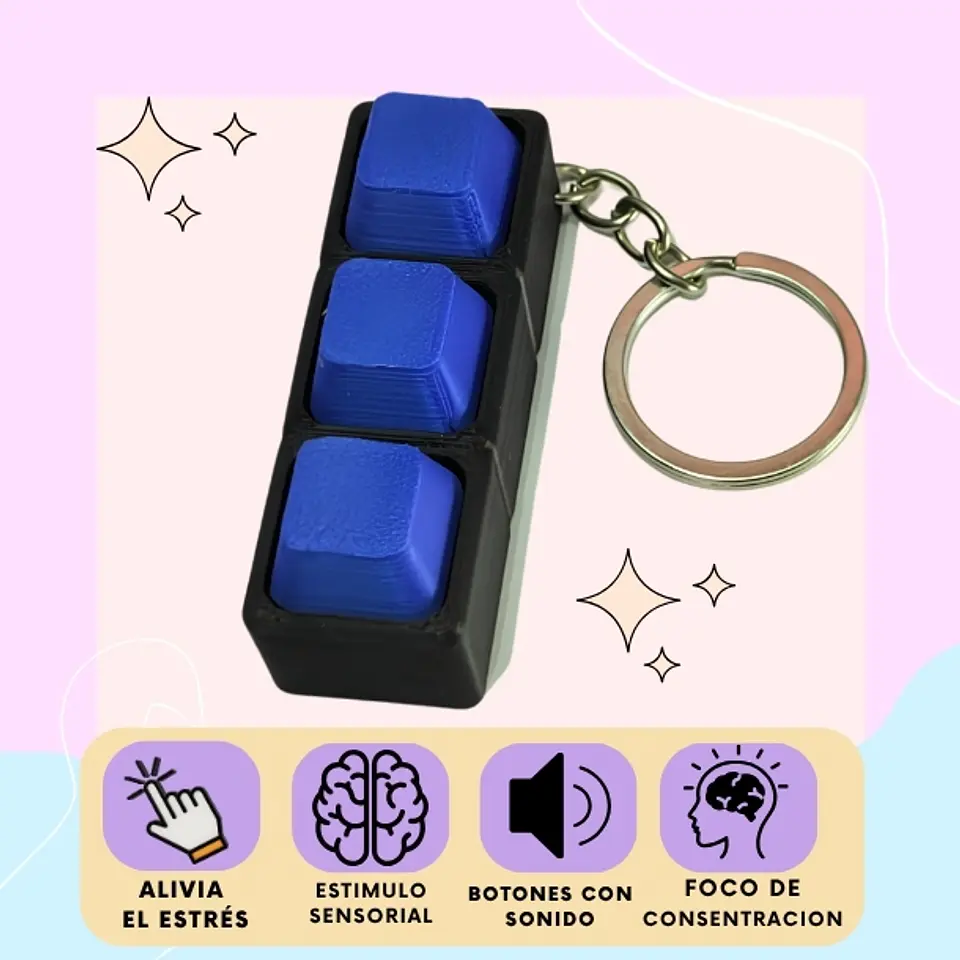 Clicker teclado 3 botones sensorial 1