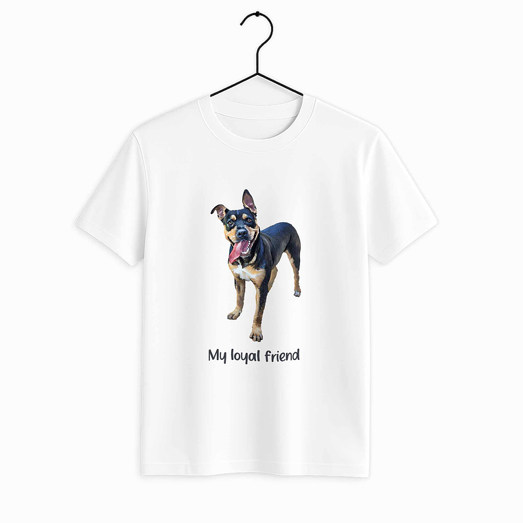 Customized Transform Photo into Art Pet Picture Unisex Crewneck T-shirt S-5XL Oil Painting Style Thoughtful Gift For Pets Lover 1