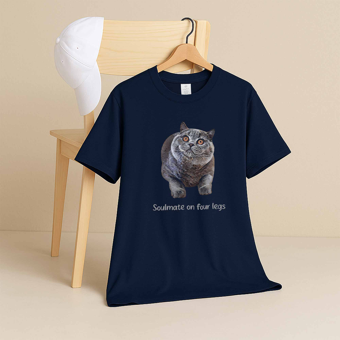 Customized Transform Photo into Art Pet Picture Unisex Crewneck T-shirt S-5XL Oil Painting Style Thoughtful Gift For Pets Lover 5