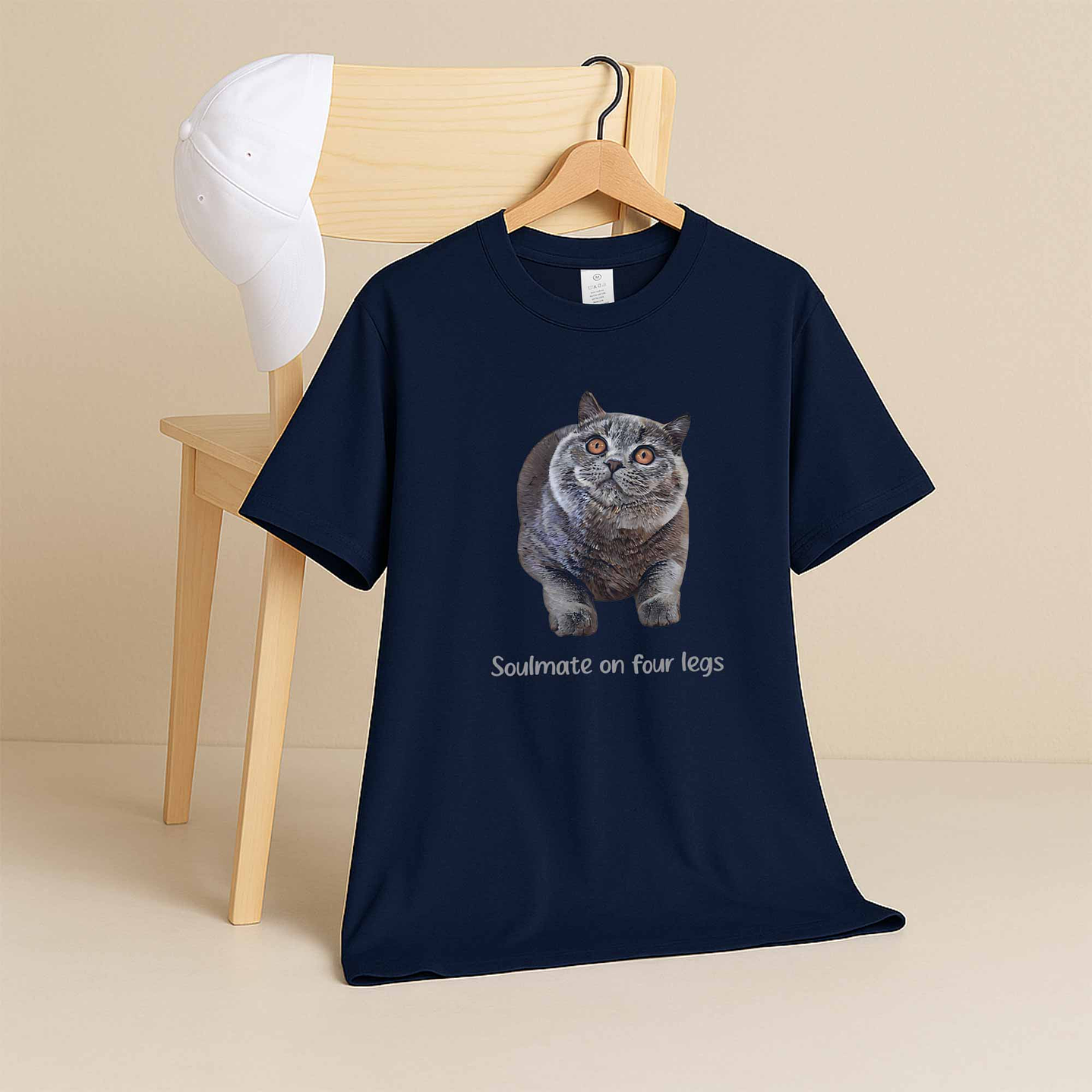 Customized Transform Photo into Art Pet Picture Unisex Crewneck T-shirt S-5XL Oil Painting Style Thoughtful Gift For Pets Lover 5