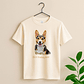 Unique Photo to Oil Painting Your Furry Friend Unisex Crewneck T-shirt S-5XL Illustration Style Gift For Pet Celebration - thumbnail 4