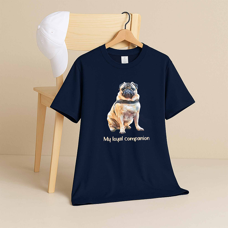 Unique Photo to Oil Painting Your Furry Friend Unisex Crewneck T-shirt S-5XL Illustration Style Gift For Pet Celebration 5