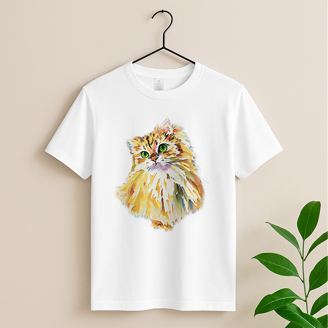 Personalized Turn Photo into Art Pet Portrait Unisex Crewneck T-shirt S-5XL Oil Painting Style Gift for Dog & Cat Lovers 4