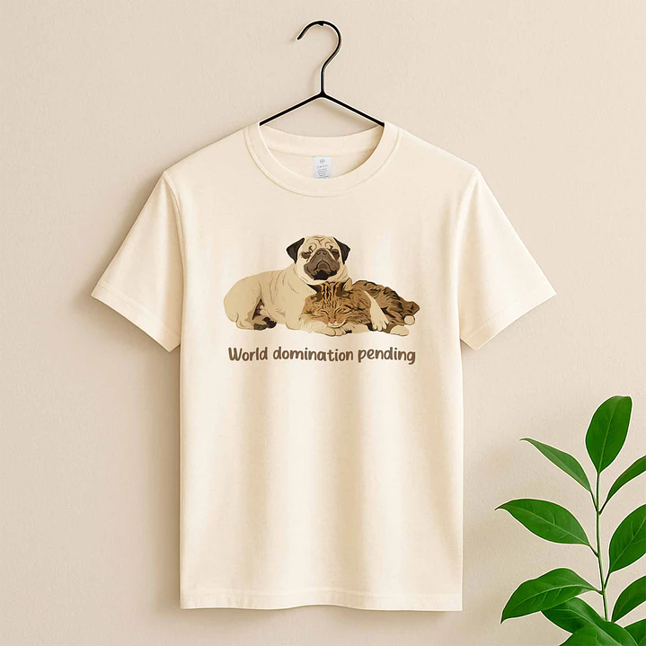 Customized Turn Photo into Art Pet Illustration Unisex Crewneck T-shirt S-5XL Digital Art Style Pet Birthday Gift 4