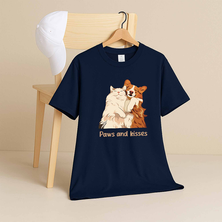 Customized Turn Photo into Art Pet Illustration Unisex Crewneck T-shirt S-5XL Digital Art Style Pet Birthday Gift 5
