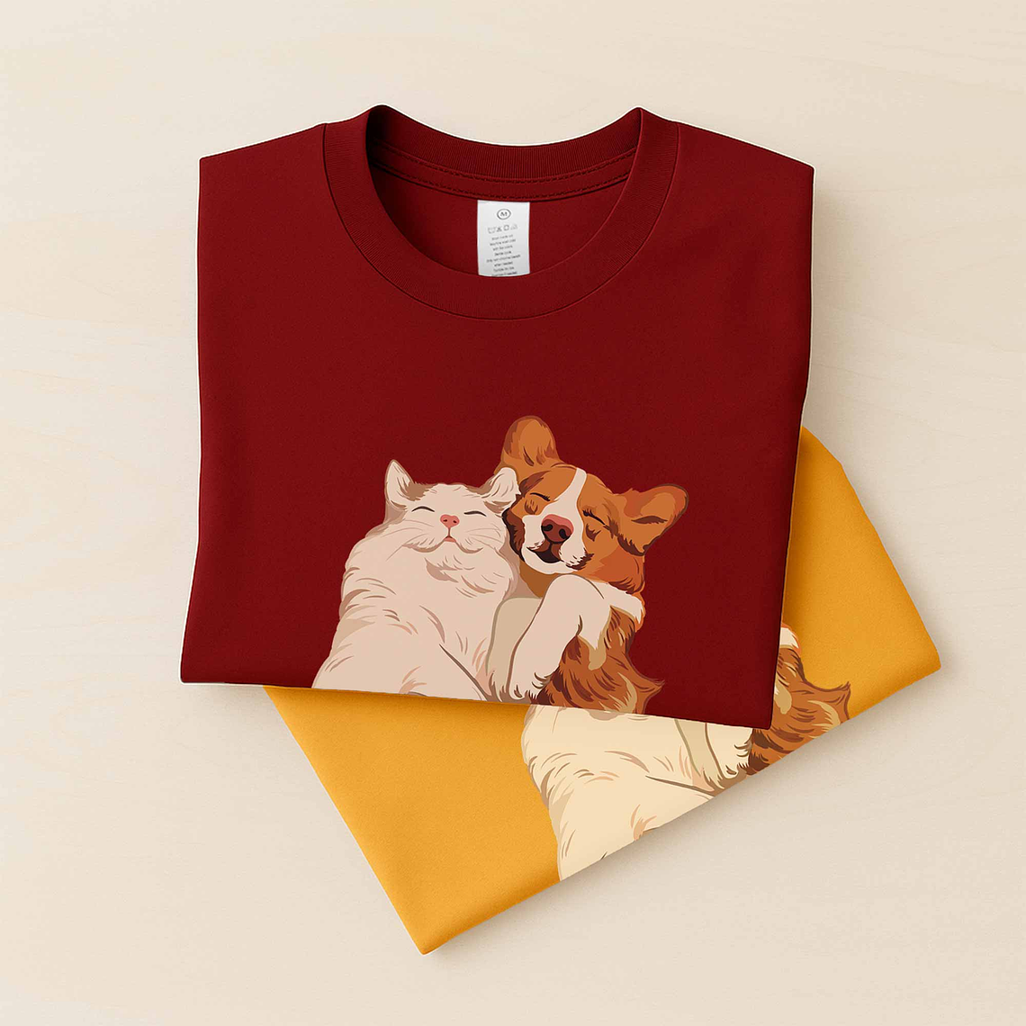 Personalized Turn Photo into Art Pet Picture Unisex Crewneck T-shirt S-5XL Digital Art Style Keepsake For Pet Lover 6