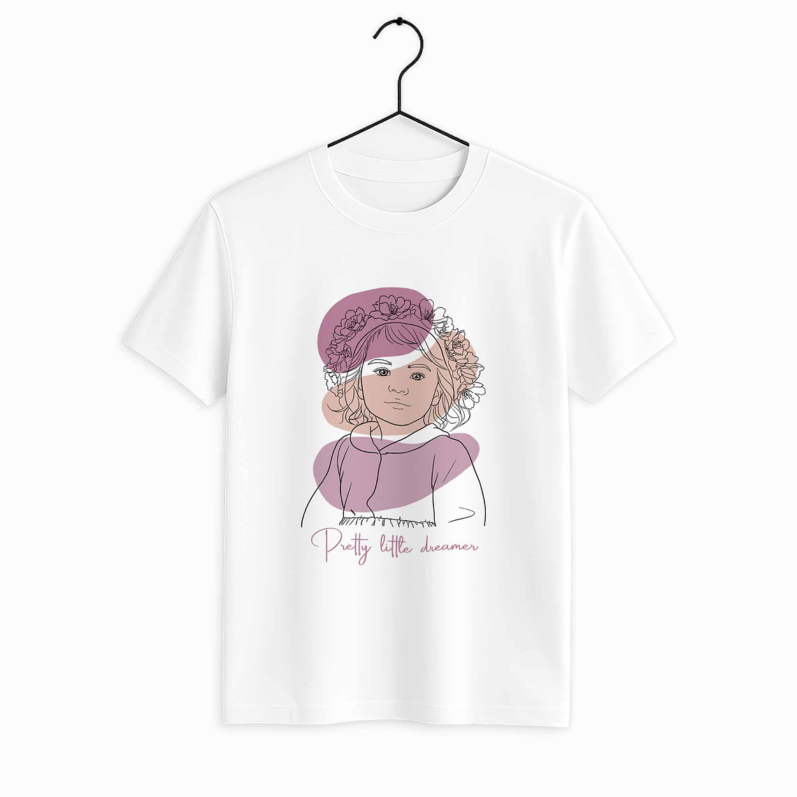Customized Photo to Art Baby Portrait Unisex Crewneck T-shirt S-5XL Line Art Style Newborn Keepsake Gift 5