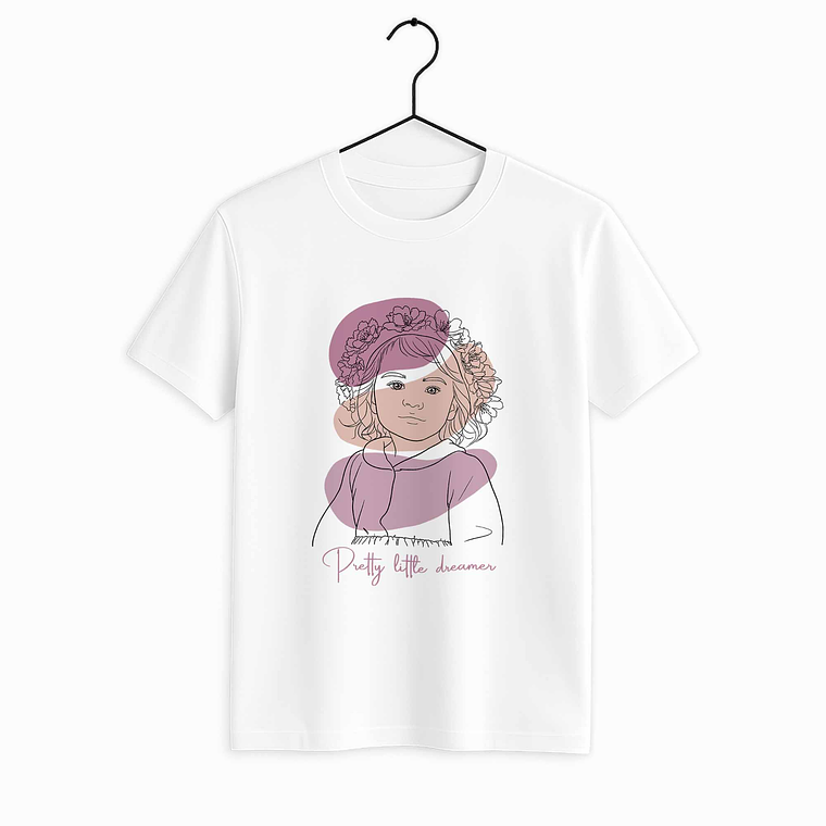 Customized Photo to Art Baby Portrait Unisex Crewneck T-shirt S-5XL Line Art Style Newborn Keepsake Gift 5