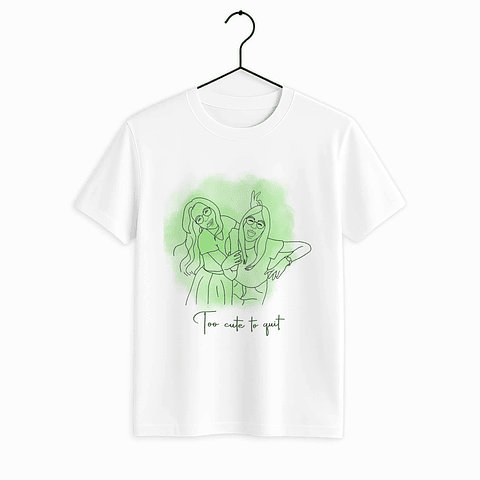 Personalized Line Art from Photo Friendship Picture Unisex Crewneck T-shirt S-5XL Minimalist Style Best Friend Gift