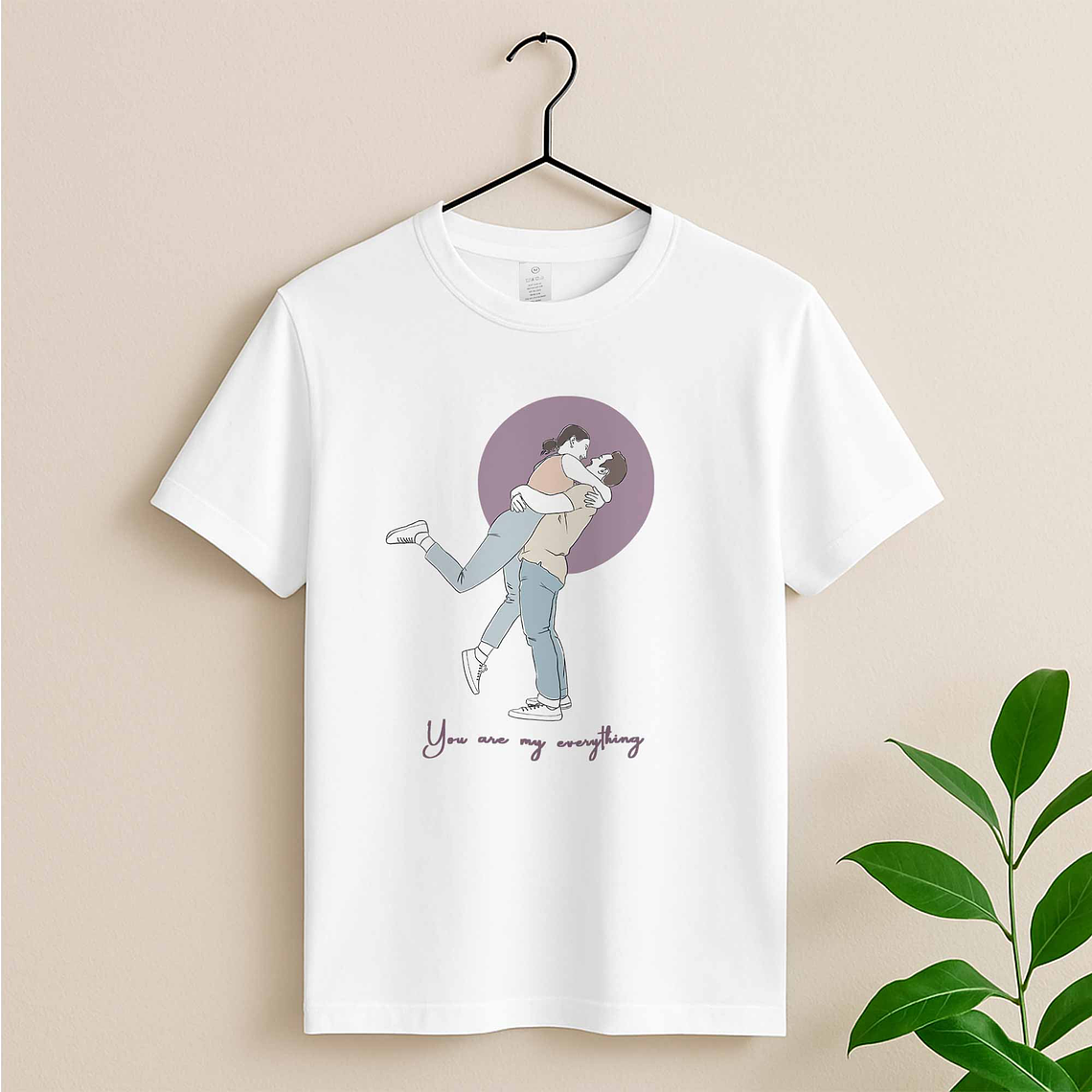 Personalized Photo to Doodle Family Portrait Unisex Crewneck T-shirt S-5XL Hand-Drawn Style Gift for Father, Mother's Day 4