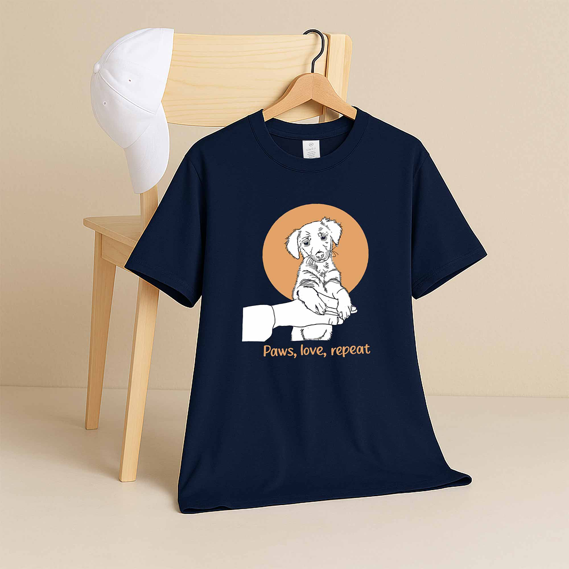 Personalized Photo to Line Art Pet Picture Unisex Crewneck T-shirt S-5XL Minimalist Style Custom Pet Gift 5