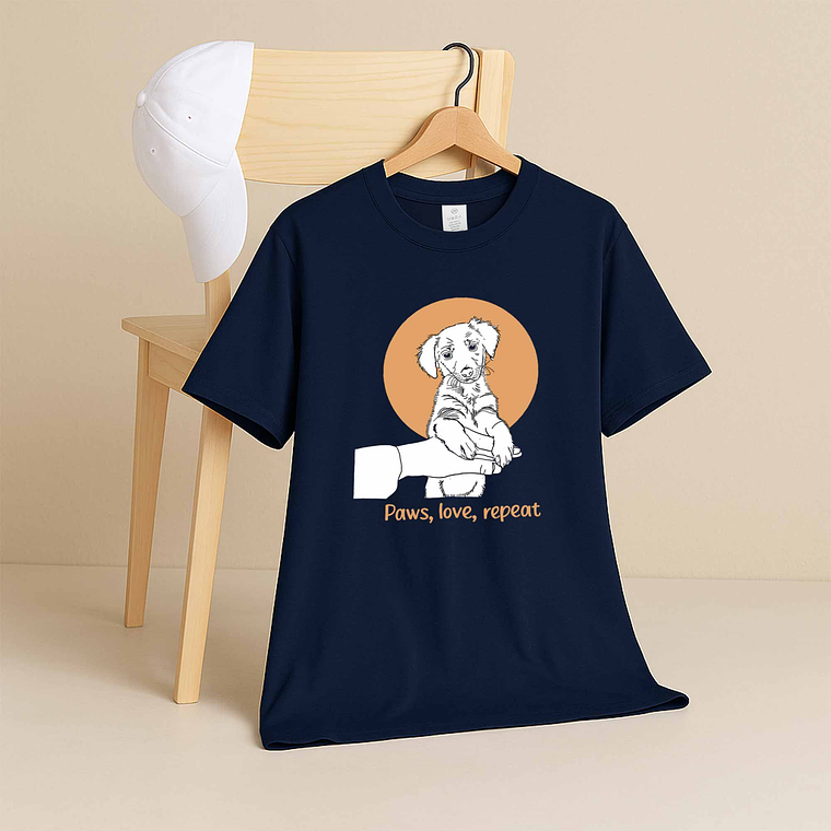 Personalized Photo to Line Art Pet Picture Unisex Crewneck T-shirt S-5XL Minimalist Style Custom Pet Gift 5