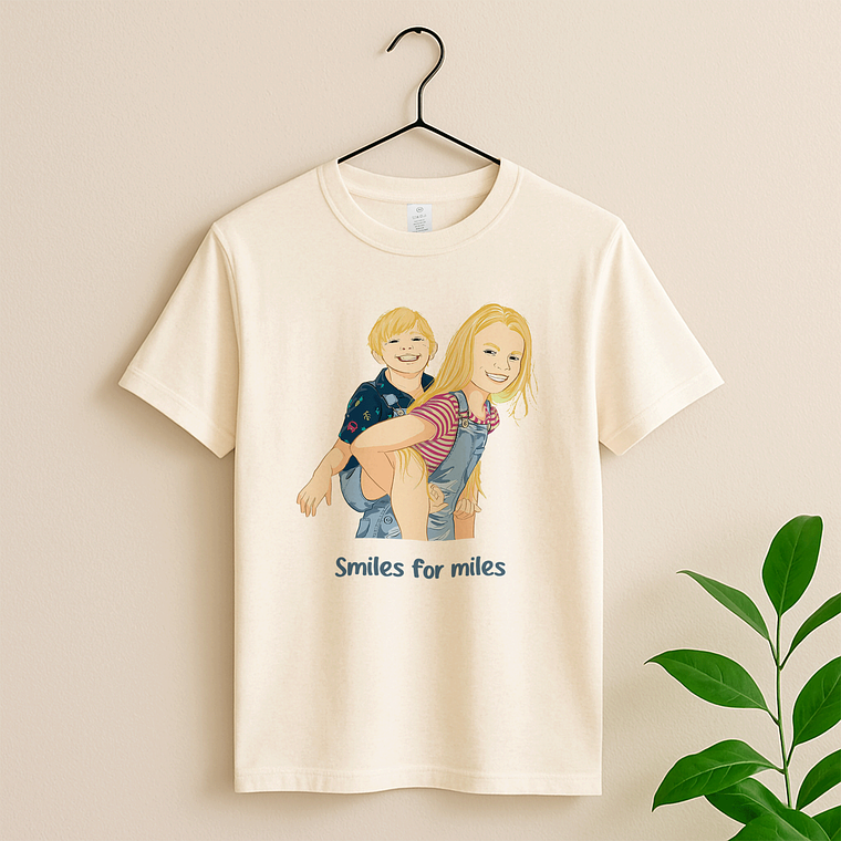 Custom Portrait from Photo Baby Picture Unisex Crewneck T-shirt S-5XL Illustration Style Thoughtful Baby Shower or Arrival Gift 4
