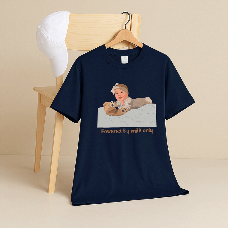 Custom Portrait from Photo Baby Picture Unisex Crewneck T-shirt S-5XL Illustration Style Thoughtful Baby Shower or Arrival Gift 5