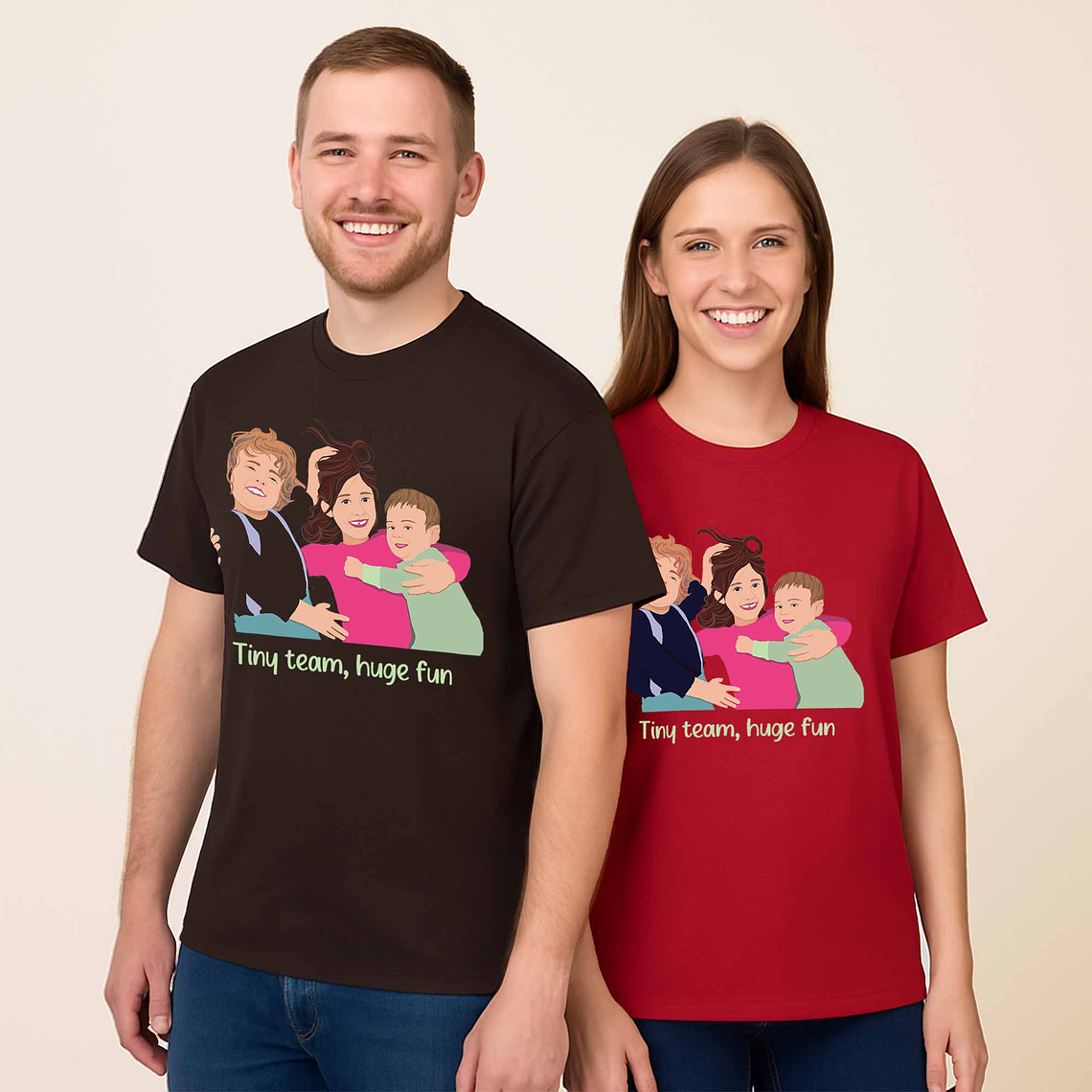 Custom Portrait from Photo Baby Picture Unisex Crewneck T-shirt S-5XL Illustration Style Thoughtful Baby Shower or Arrival Gift 7