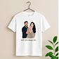 Personalized Photo to Portrait Couple Moment Unisex Crewneck T-shirt S-5XL Illustration Style Romantic Anniversary Gift - thumbnail 3