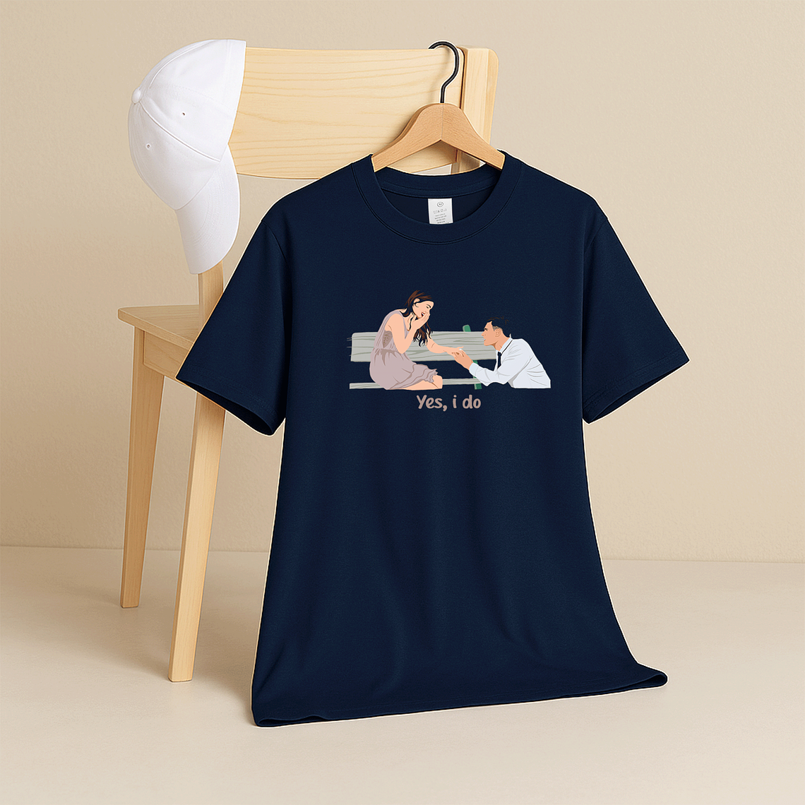 Personalized Photo to Portrait Couple Moment Unisex Crewneck T-shirt S-5XL Illustration Style Romantic Anniversary Gift 5