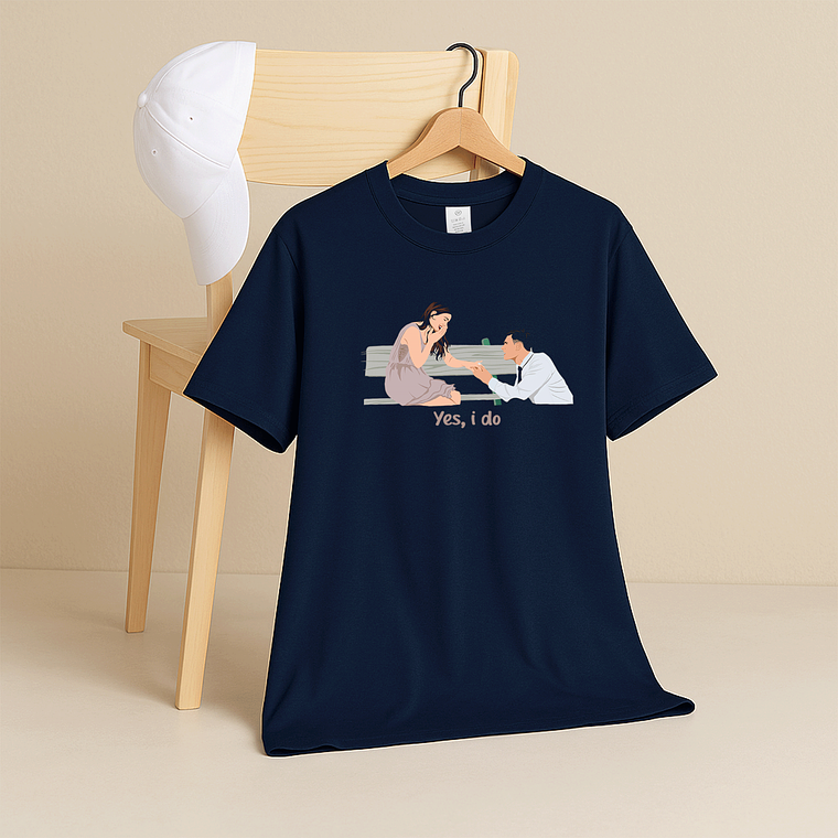 Personalized Photo to Portrait Couple Moment Unisex Crewneck T-shirt S-5XL Illustration Style Romantic Anniversary Gift 5