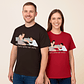 Personalized Photo to Portrait Couple Moment Unisex Crewneck T-shirt S-5XL Illustration Style Romantic Anniversary Gift - thumbnail 7
