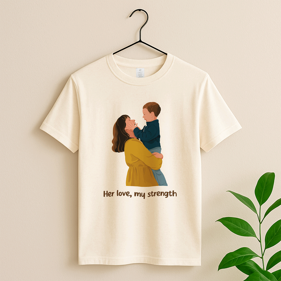 Custom Portrait from Photo Family Picture Unisex Crewneck T-shirt S-5XL Illustration Style Mother's Day Gift 4