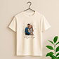 Custom Turn Photo into Art Couple Moment Unisex Crewneck T-shirt S-5XL Illustration Style Gift For Couple - thumbnail 4