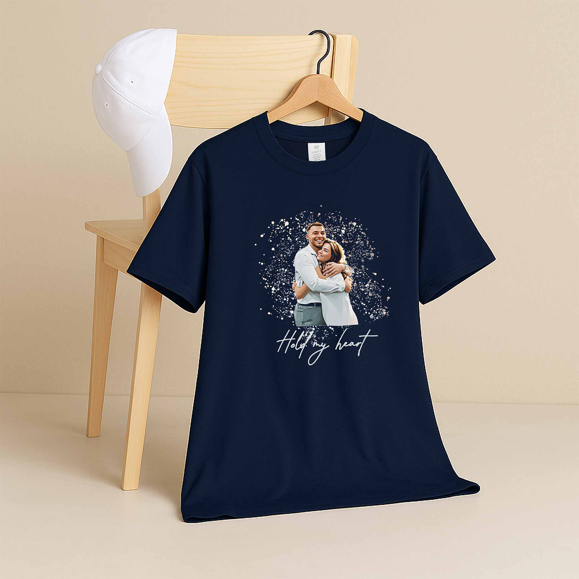 Custom Turn Photo into Art Couple Moment Unisex Crewneck T-shirt S-5XL Illustration Style Gift For Couple 5