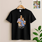 Custom Turn Moment to Art Couple Portrait Unisex Crewneck T-shirt S-5XL Oil Painting Style Romantic Gift - thumbnail 2